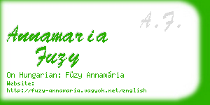 annamaria fuzy business card