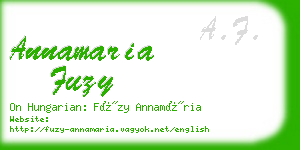 annamaria fuzy business card